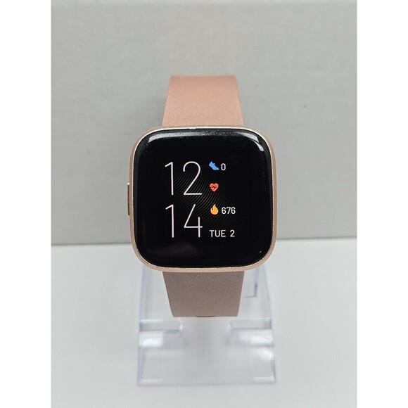 Fitbit Versa 2 Smartwatch Pink 40mm Alexa WR50M Always On Display No Charger - Picture 1 of 10